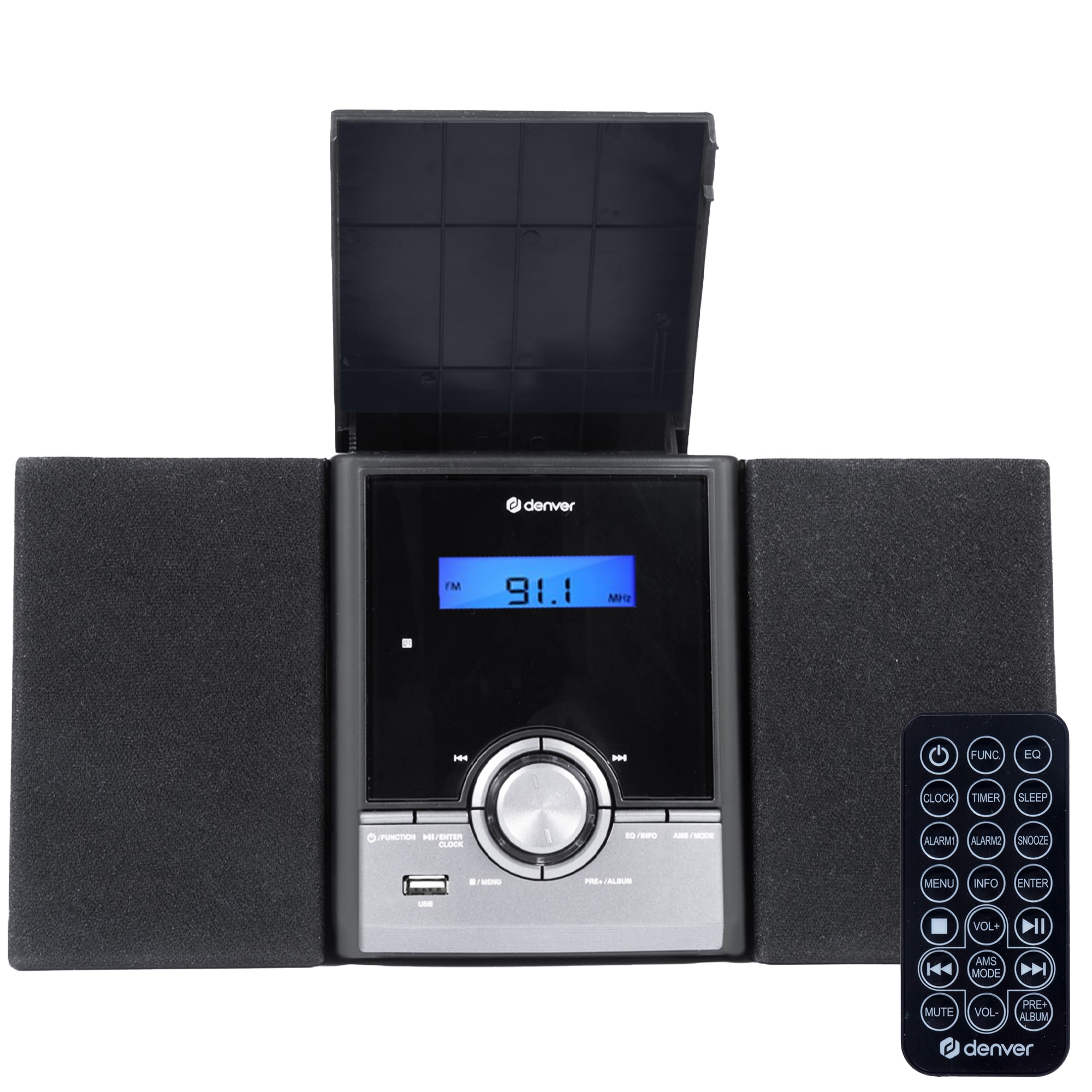 Denver MDA-285 DAB+/FM Musiksystem Bluetooth, CD-Player, schwarz 