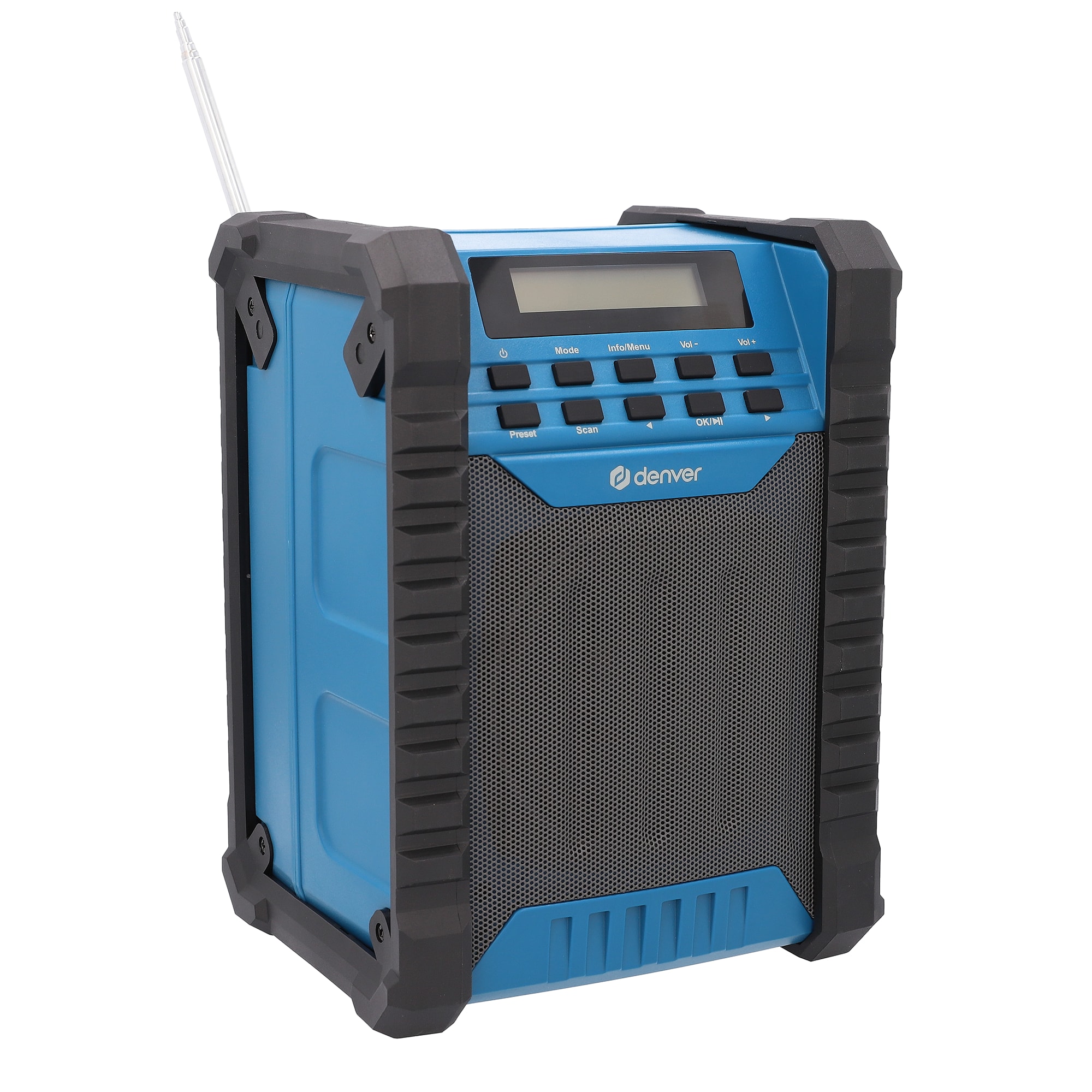 Denver WRD-60 Baustellenradio&ndash;DAB+, Bluetooth, 100W, IP54, schwarz 
