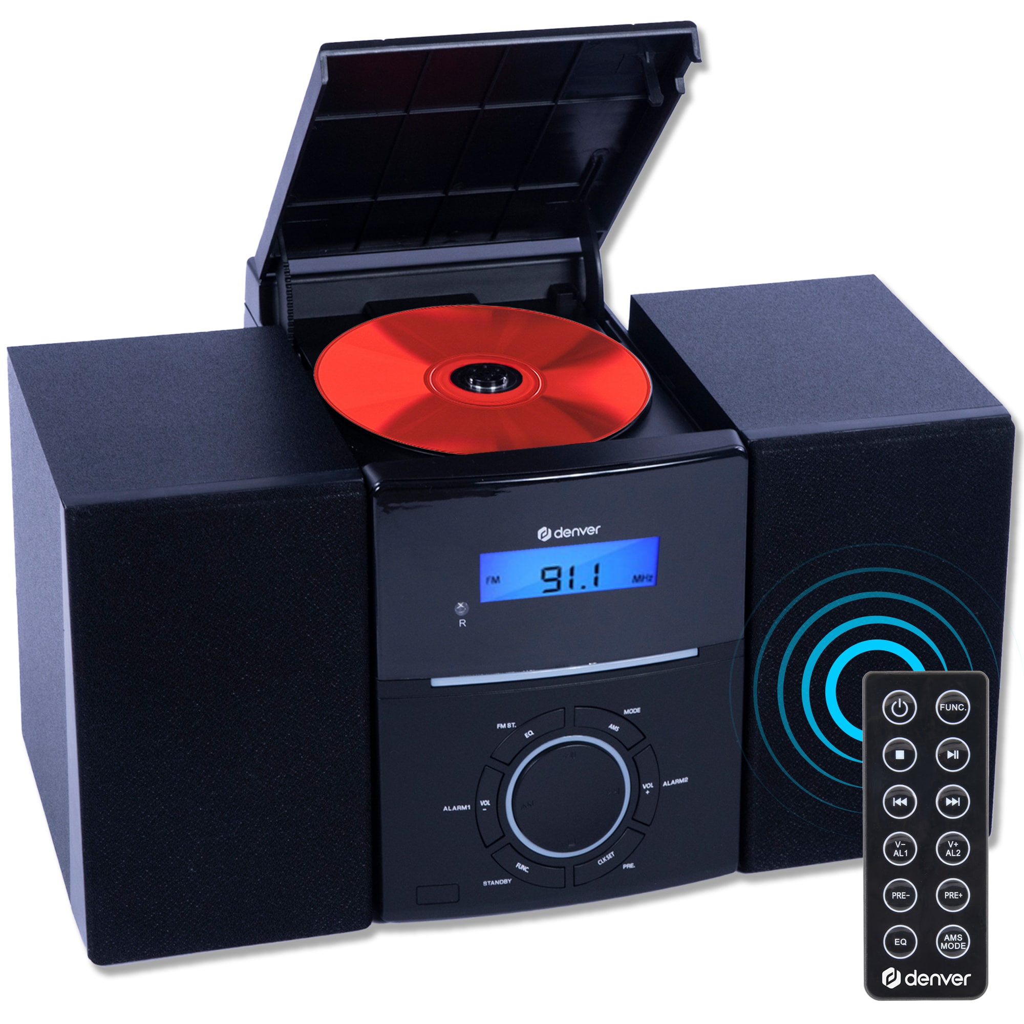 Denver MCA-240 Musiksystem&ndash;Radio, Bluetooth, CD-Player, 2x20W, schwarz 