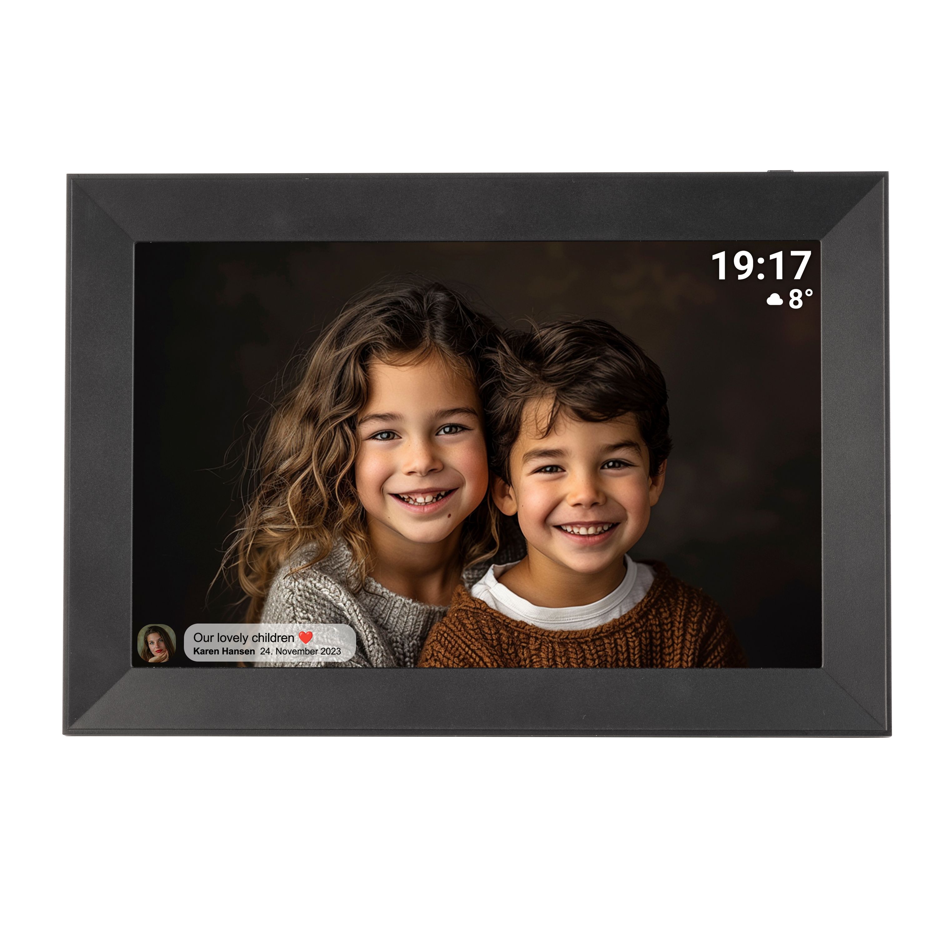 Denver PFF-1012 WiFi-Bilderrahmen&ndash; 10,1" Touchscreen, Frameo, schwarz 