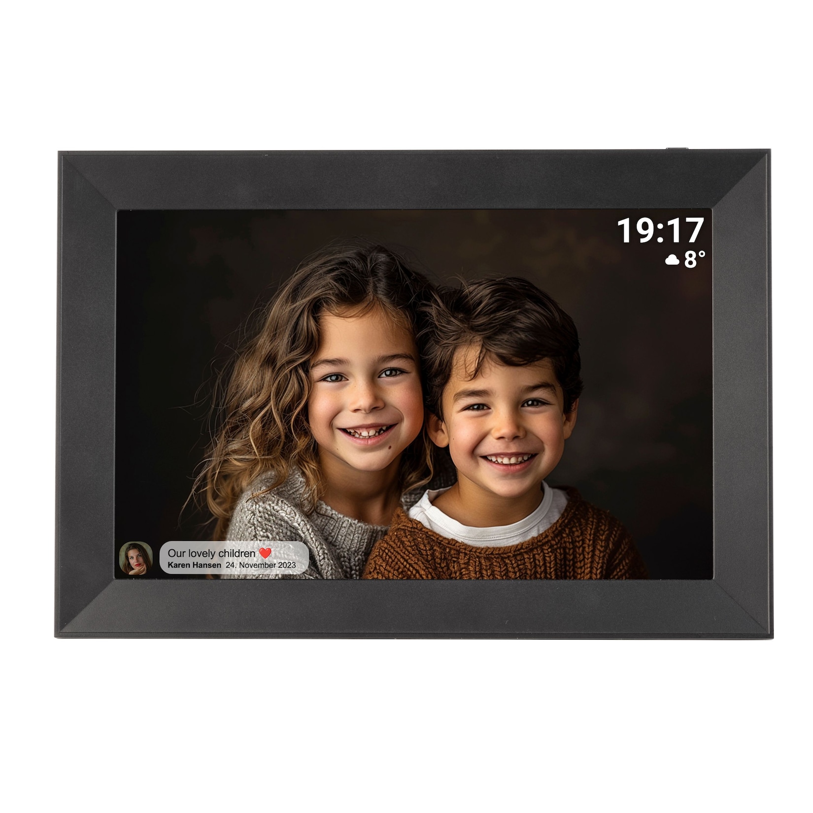 Denver PFF-1012 WiFi-Bilderrahmen– 10,1" Touchscreen, Frameo, schwarz