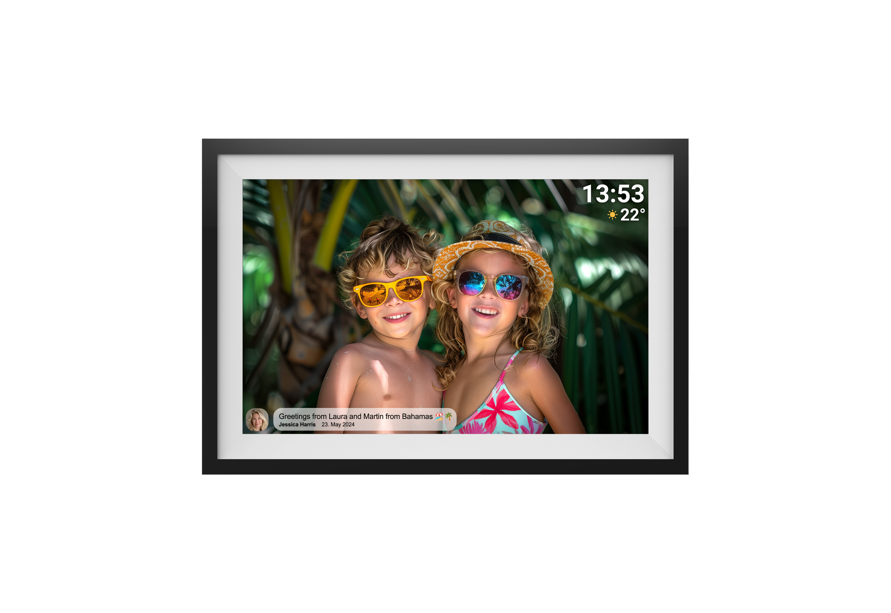 Denver PFF-1016 WLAN Bilderrahmen&ndash;10,1" Touchscreen, Frameo, schwarz 