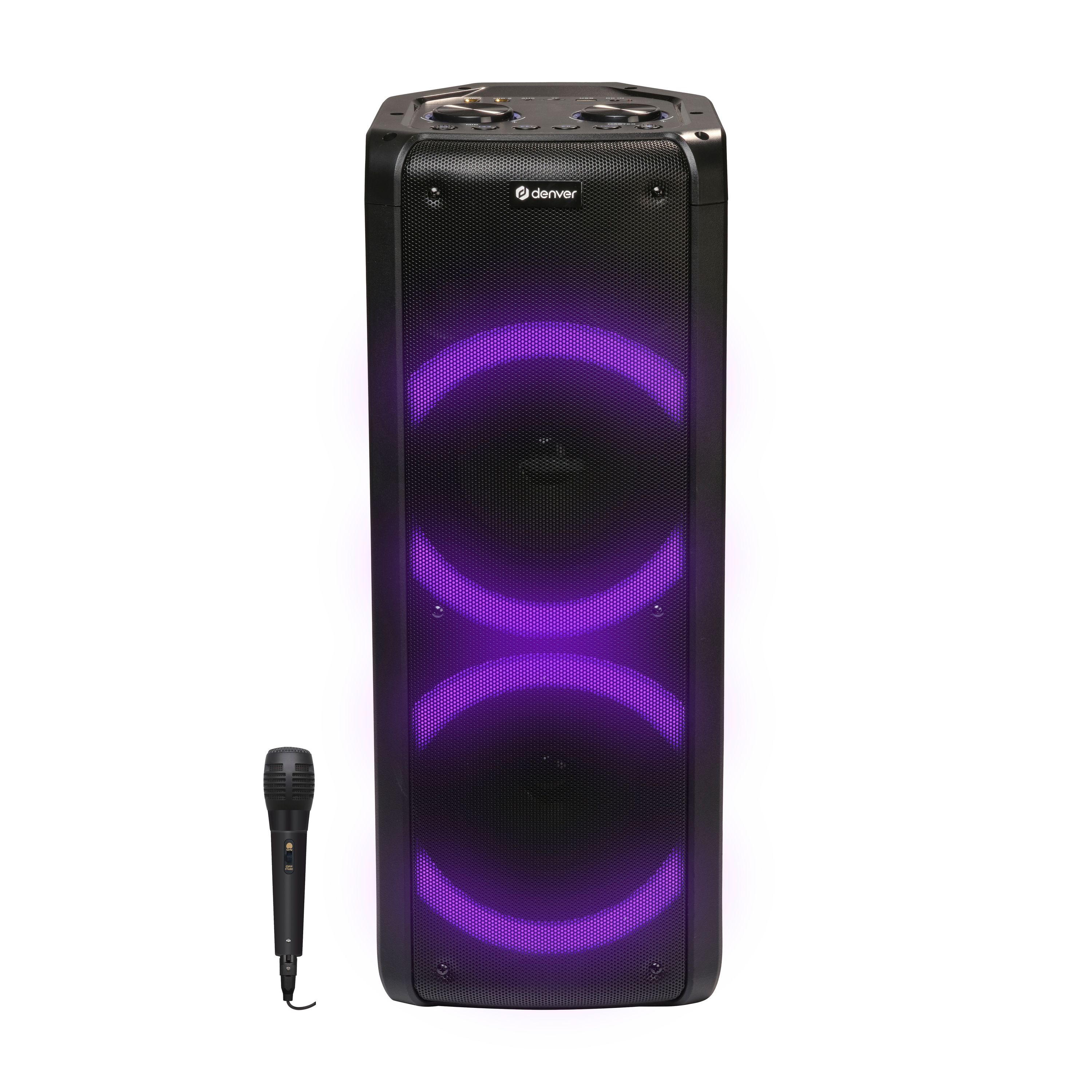 Denver BPS-352 Bluetooth Party Lautsprecher &ndash; 300W, TWS, LEDs, schwarz 