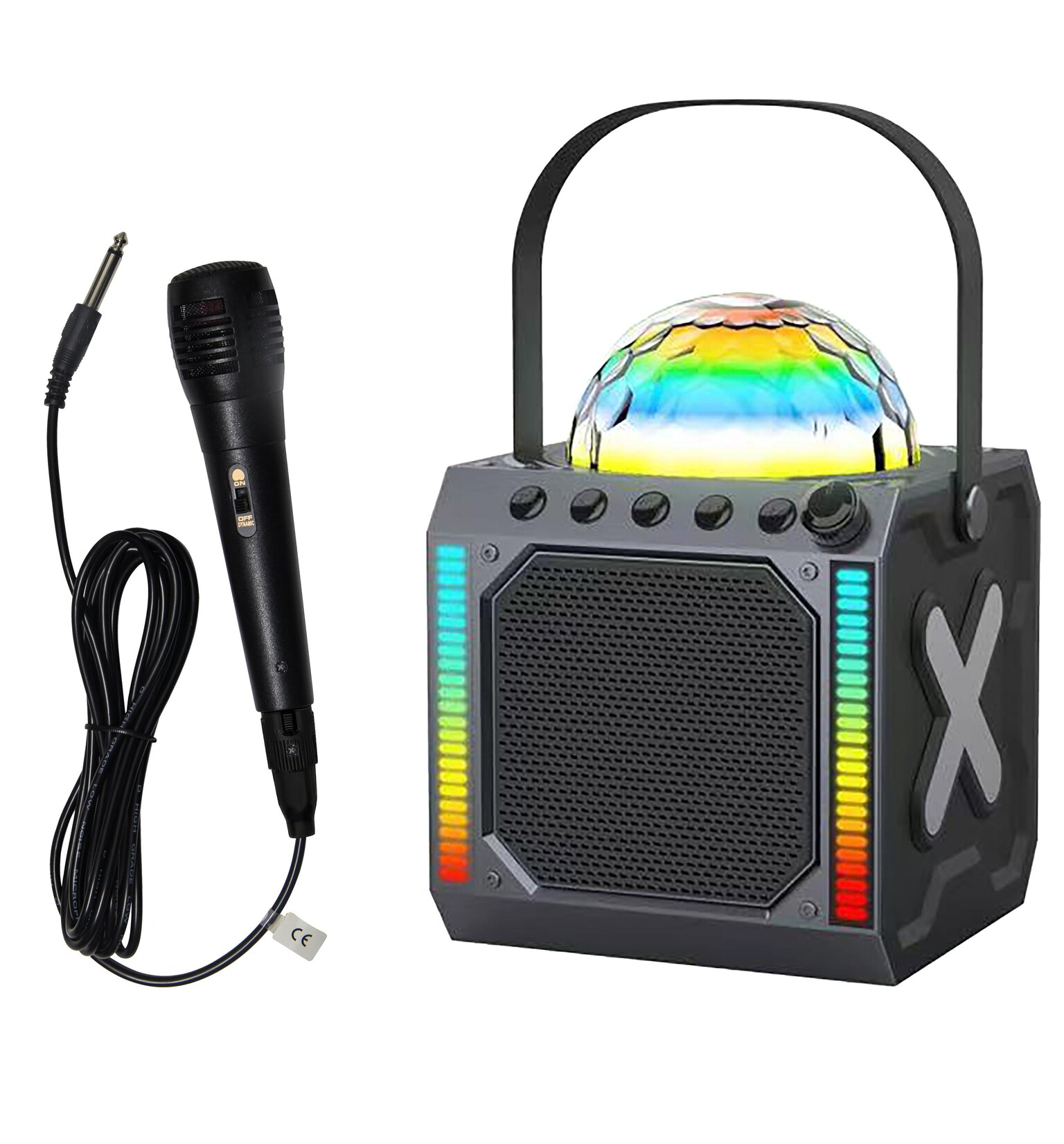 Denver BTM-618 Bluetooth Lautsprecherbox–Discolicht, Mikrofon, schwarz