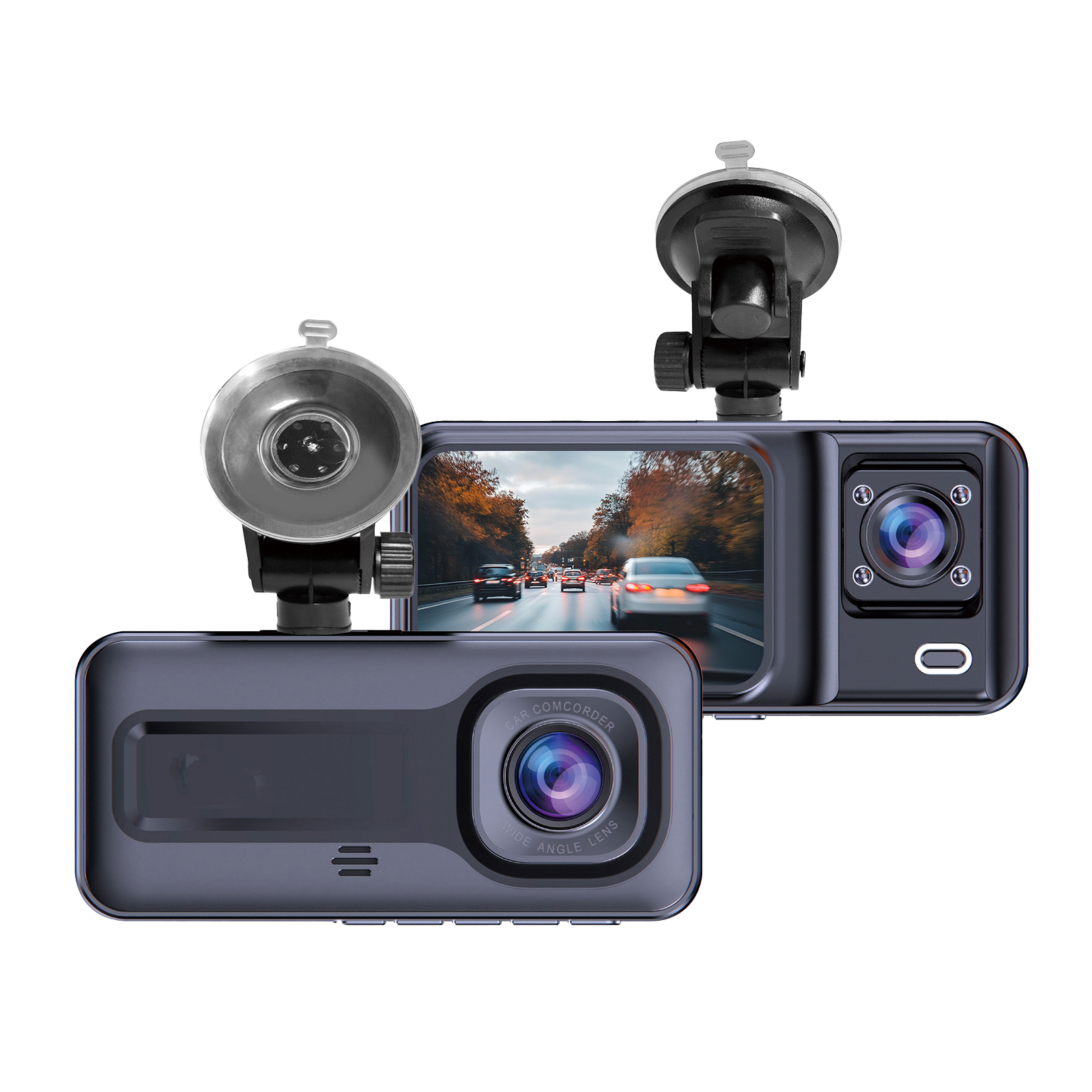 Denver CCT-2500 Dashcam– Dual-Kamera, Full HD, 90° Sichtfeld, schwarz