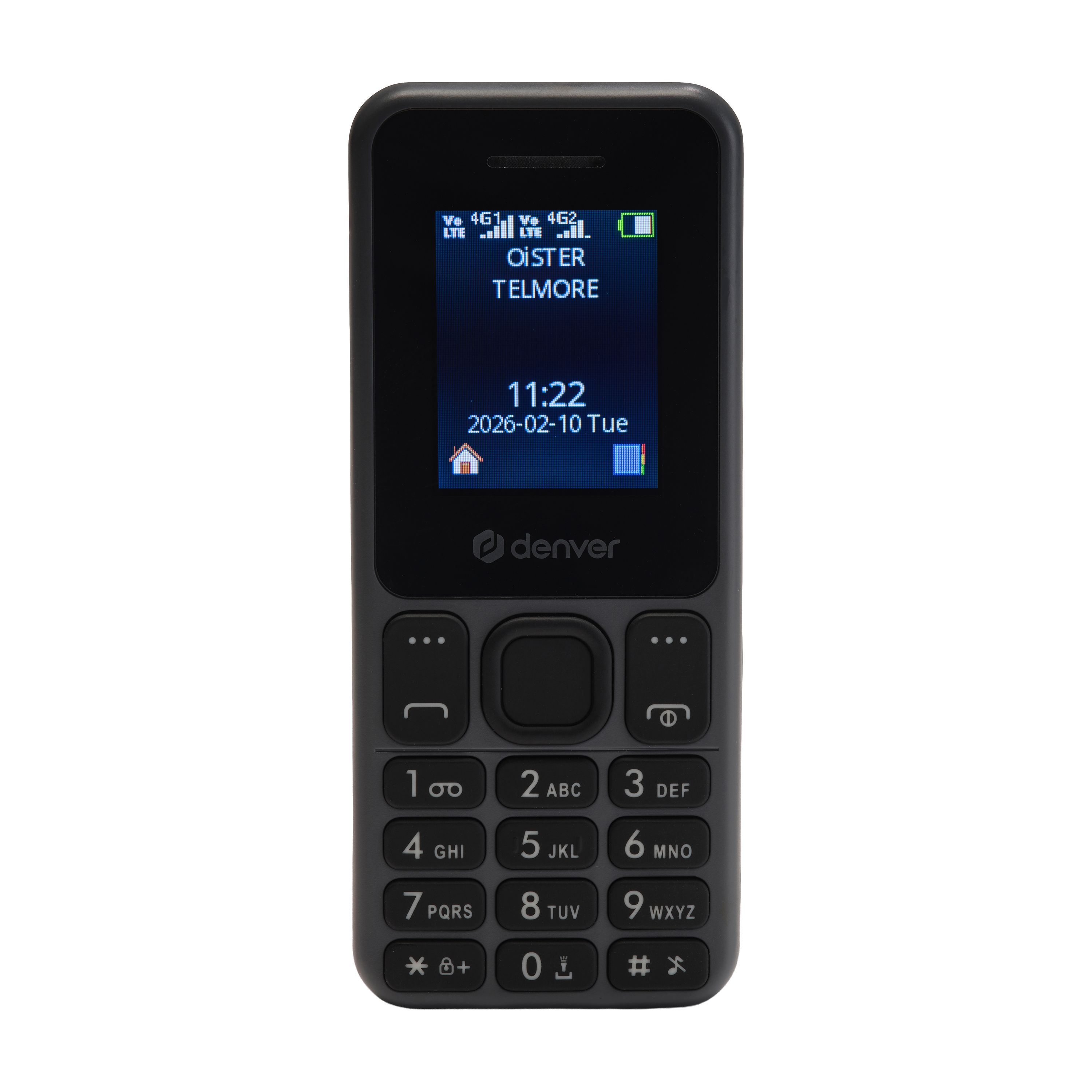 Denver FAS-1880L 4G LTE Mobiltelefon&ndash; Dual-Sim, Bluetooth, schwarz 
