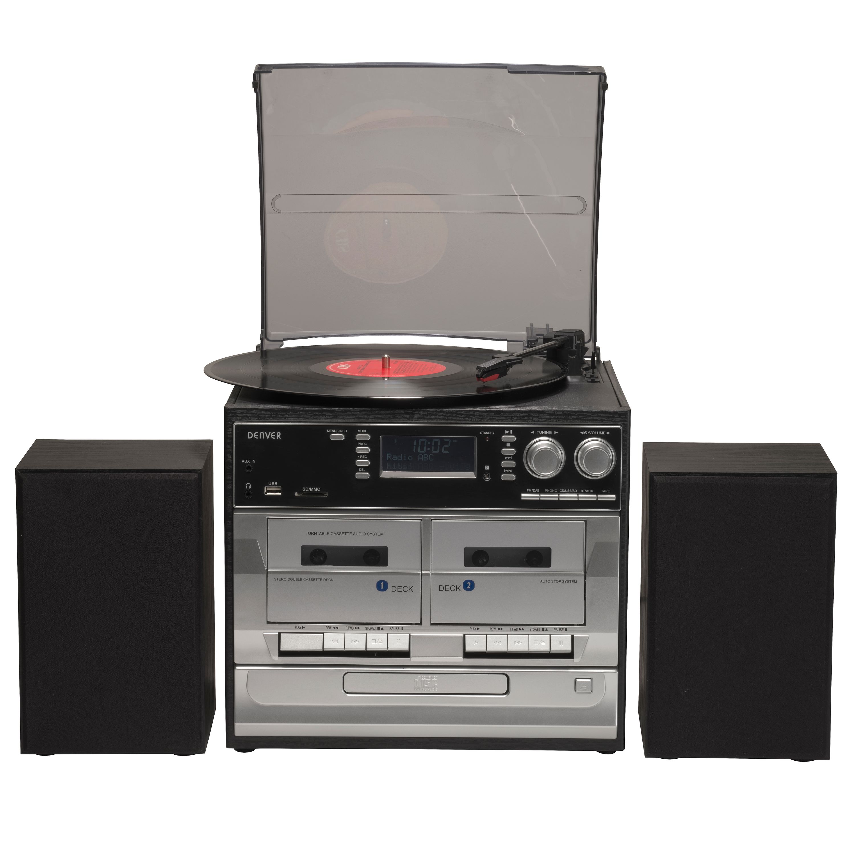 Denver MRD-166 Musikcenter&ndash;Allrounder mit Lautsprecherboxen, 2x 20W 