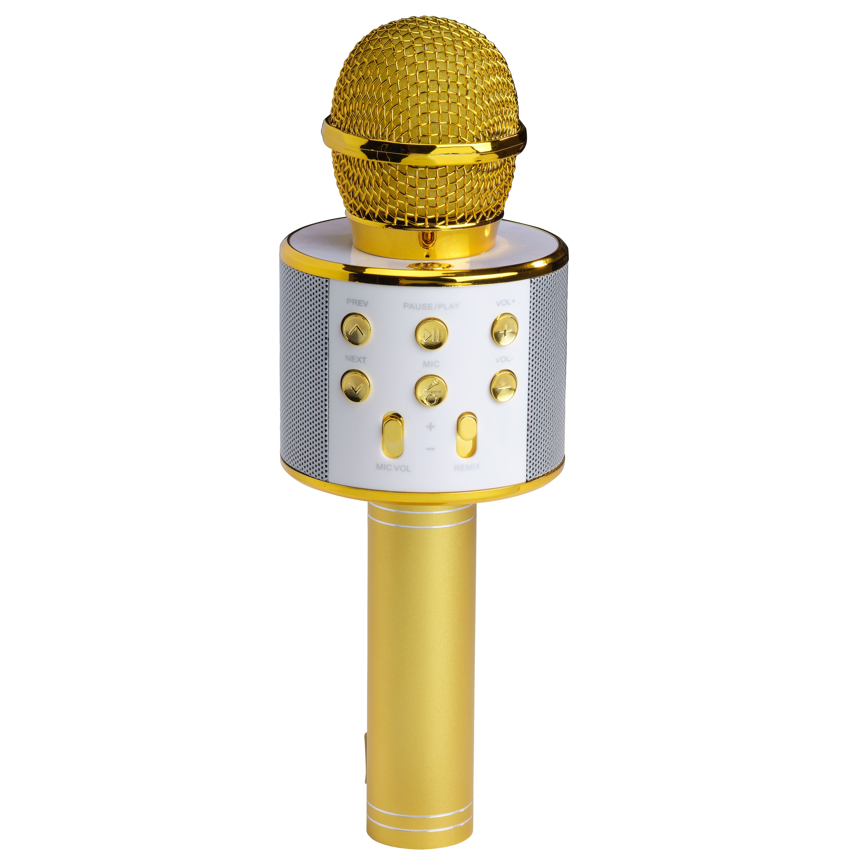 Denver KMS-20 Bluetooth Mikrofon&ndash; mit integriertem Lautsprecher, gold 