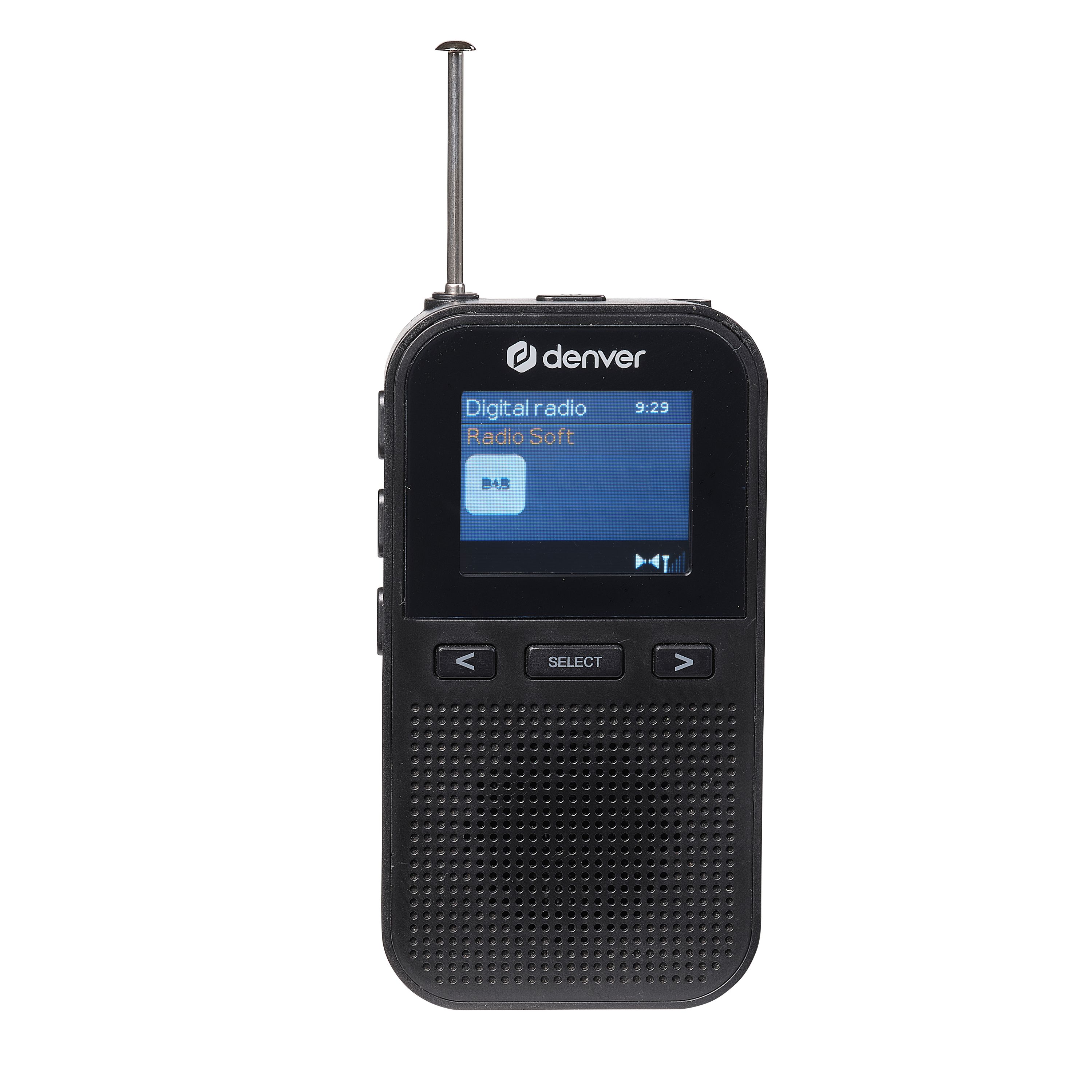 Denver DAH-126 Tragbares DAB+/FM Radio, 1,8" Farbdisplay, 60 Senderspeicher, USB-C, 1800 mAh Akku, Kopfh&ouml;reranschluss 