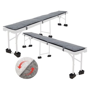 FILZ Set 2x Bierbank Auflage zum Wenden 220cm plus 12x Bodenschoner 