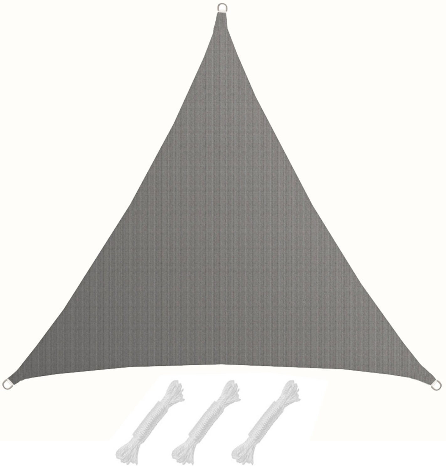 UV Sonnensegel 5x5x5 m HDPE Dreieck Sonnenschutz Überdachung Balkon Garten Grau