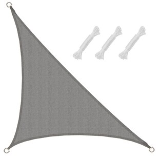 UV Sonnensegel 2,5x2,5x3,5 HDPE Dreieck Rechtwinklig Sonnenschutz Garten Grau 