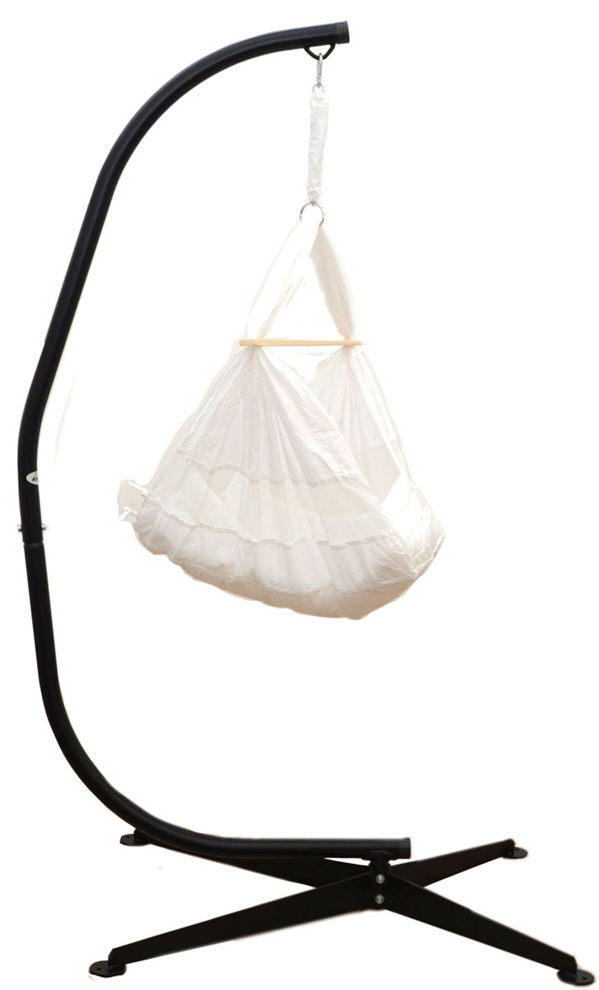 Komplettset Babywiege mit Gestell - Federwiege bis 15kg - St&auml;nder 205cm 