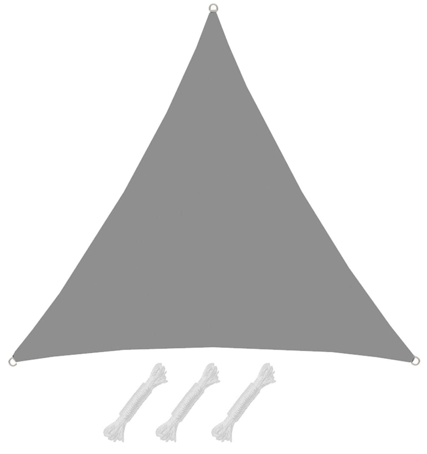 UPF50+ UV Sonnensegel 2x2x2 Polyester Dreieck Wasserabweisend Garten Segel Grau 