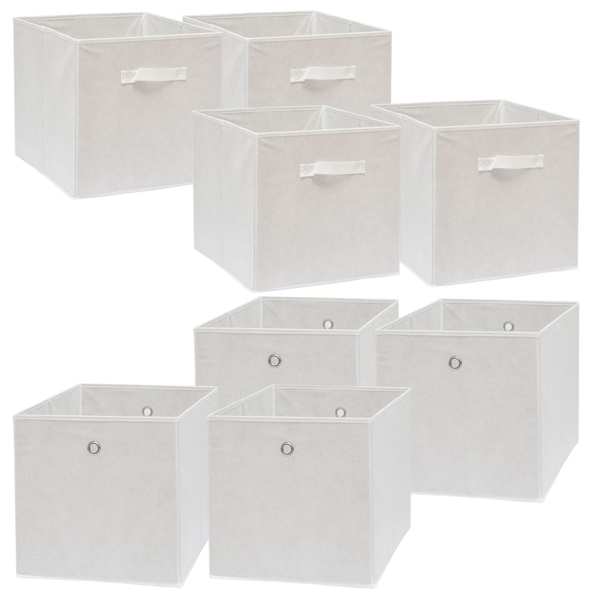 Faltbox Set 4 Boxen f&uuml;r Kallax Regal wei&szlig; 33x38x33cm Expedit Box faltbar 