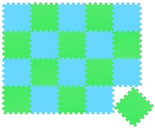 18 Teile Baby Kinder Puzzlematte ab Null - 30x30 Puzzle Spielmatte Krabbelmatte 