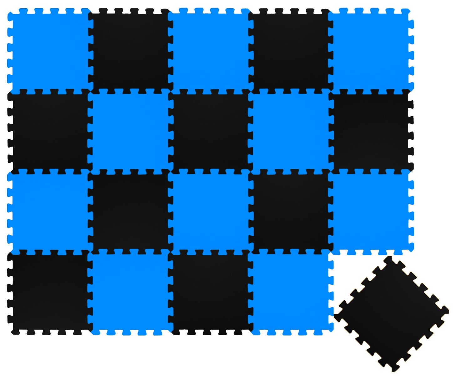 18 Teile Baby Kinder Puzzlematte ab Null - 30x30 Puzzle Spielmatte Krabbelmatte 