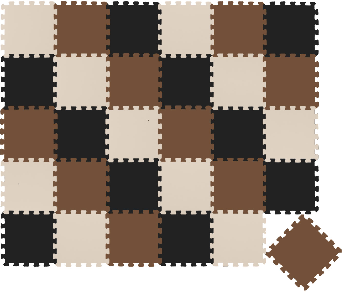 27 Teile Baby Kinder Puzzlematte ab Null - 30x30 Puzzle Spielmatte Krabbelmatte 