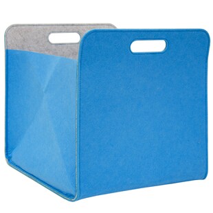 Aufbewahrungsbox 2er Set Cube Filz Blau 33x38x33cm 