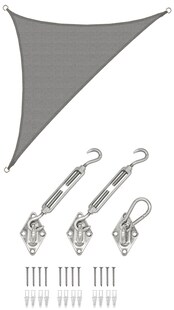 3x3x4,2 Sonnensegel Dreieckig Atmungsaktiv - Dreieck Segel mit Befestigung 