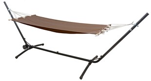 Outdoor Hängematte mit Gestell auf Rollen 335x100 Hängemattengestell Verstellbar 