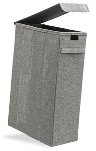 50L Wäschekorb mit Deckel - 20x40x60 Wäschesammler Schmal - Wäsche Nischenregal 