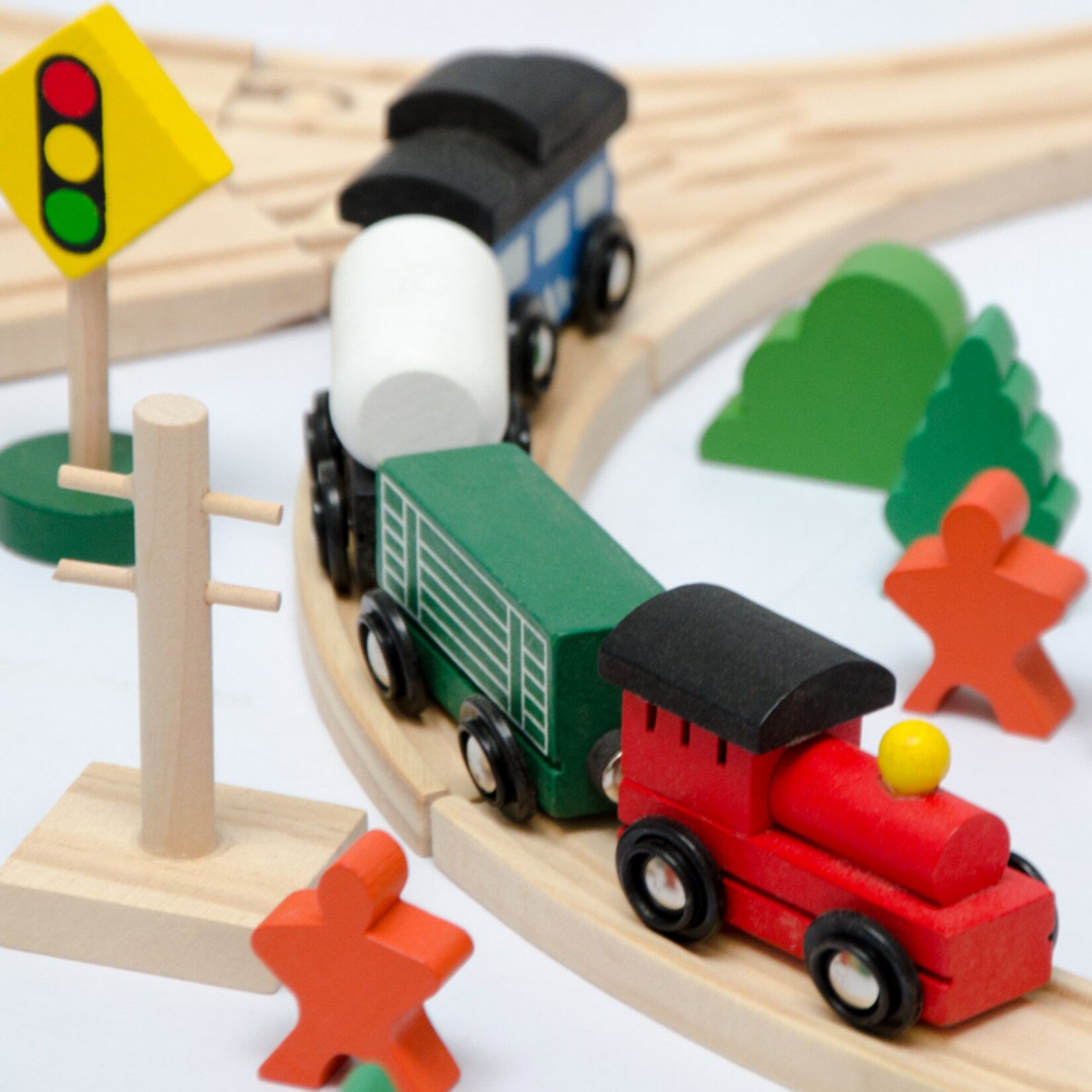 16-teiliges Set Gleisverbinder Für Holzeisenbahn – Bunte ABS-Verbinder, Kompatibel Mit Allen Gängigen Holzschienen-Marken