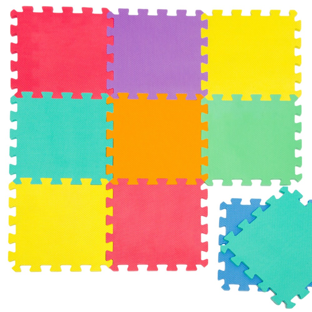 9 Teile Baby Kinder Puzzlematte ab Null - 30x30 Puzzle Spielmatte Krabbelmatte 