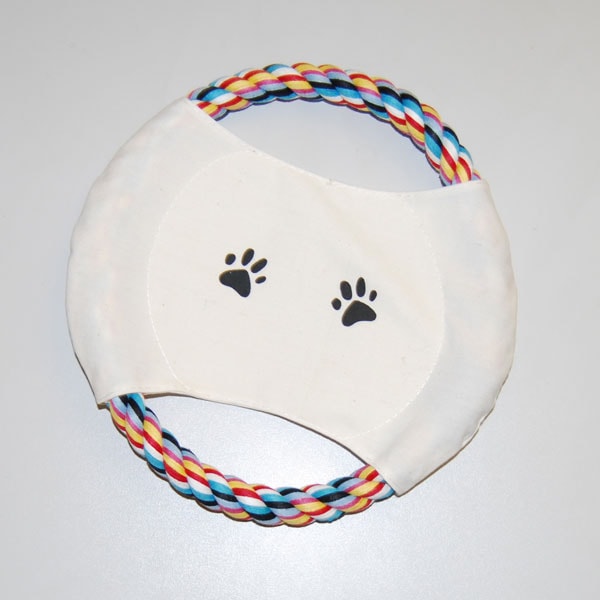 Tierspielzeug Hund Frisbee buntes Tau ca. 20 cm Durchmesser 