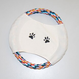 Tierspielzeug Hund Frisbee buntes Tau ca. 20 cm Durchmesser 