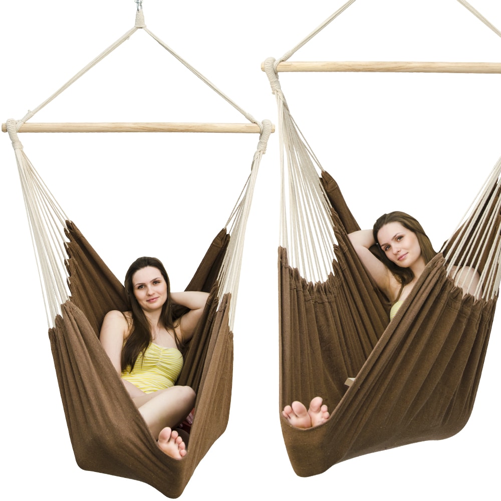 XXL H&auml;ngesessel 185x130cm H&auml;ngestuhl 2 Personen H&auml;ngesitz bis 150kg Baumwolle H&auml;ngematte 360&deg; Swifel 