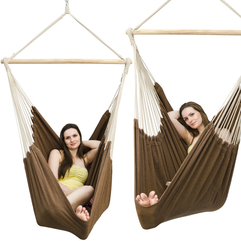 XXL Hängesessel 185x130cm Hängestuhl 2 Personen Hängesitz bis  Baumwolle Hängematte 360° Swifel