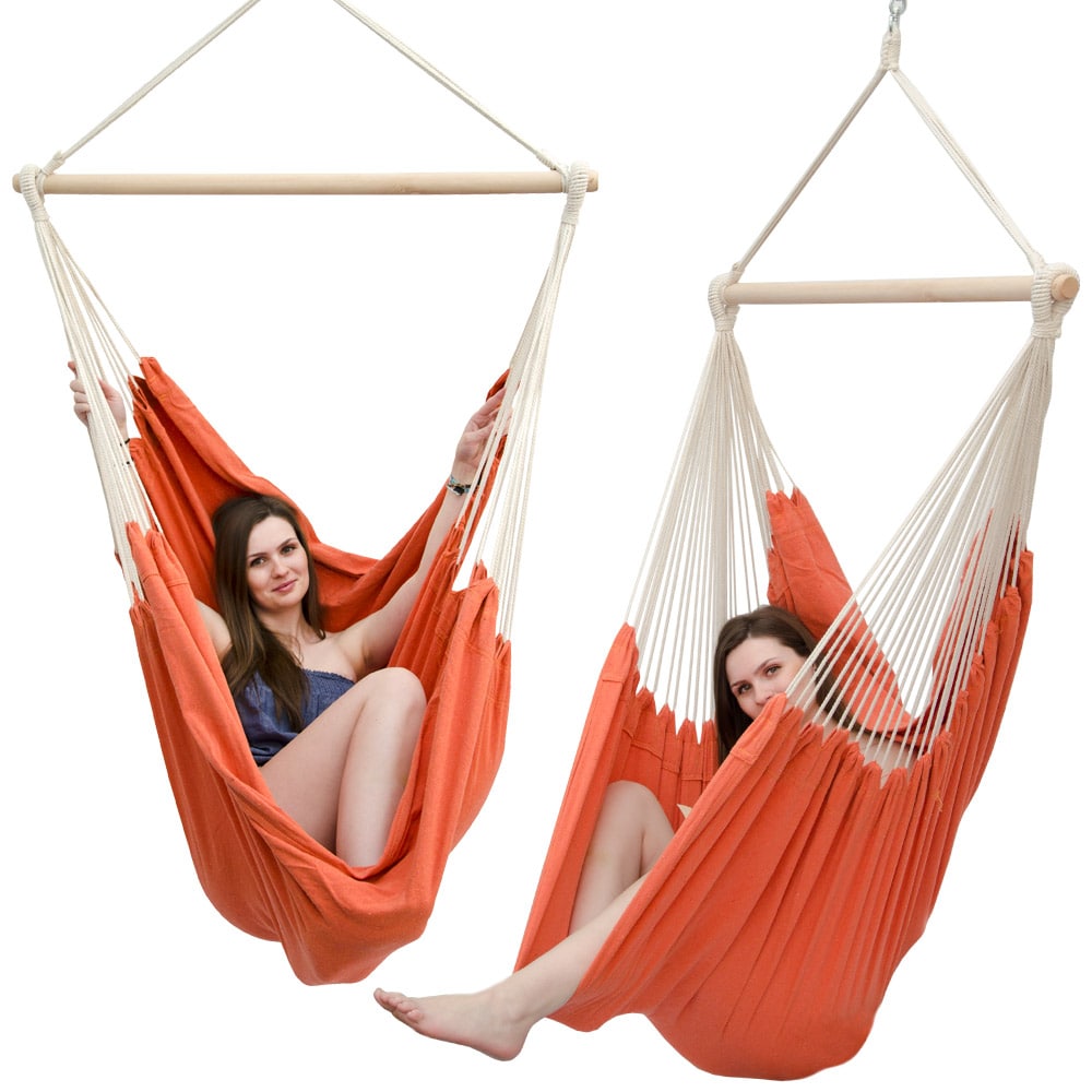 XXL H&auml;ngesessel 185x130cm H&auml;ngestuhl 2 Personen H&auml;ngesitz bis 150kg Baumwolle H&auml;ngematte 360&deg; Swifel 
