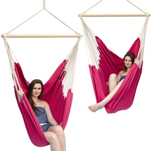 XXL Hängesessel 185x130cm Hängestuhl 2 Personen Hängesitz bis 150kg Baumwolle Hängematte 360° Swifel 