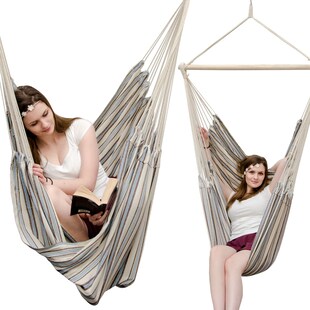 XXL Hängesessel 185x130cm Hängestuhl 2 Personen Hängesitz bis 150kg Baumwolle Hängematte 360° Swifel 
