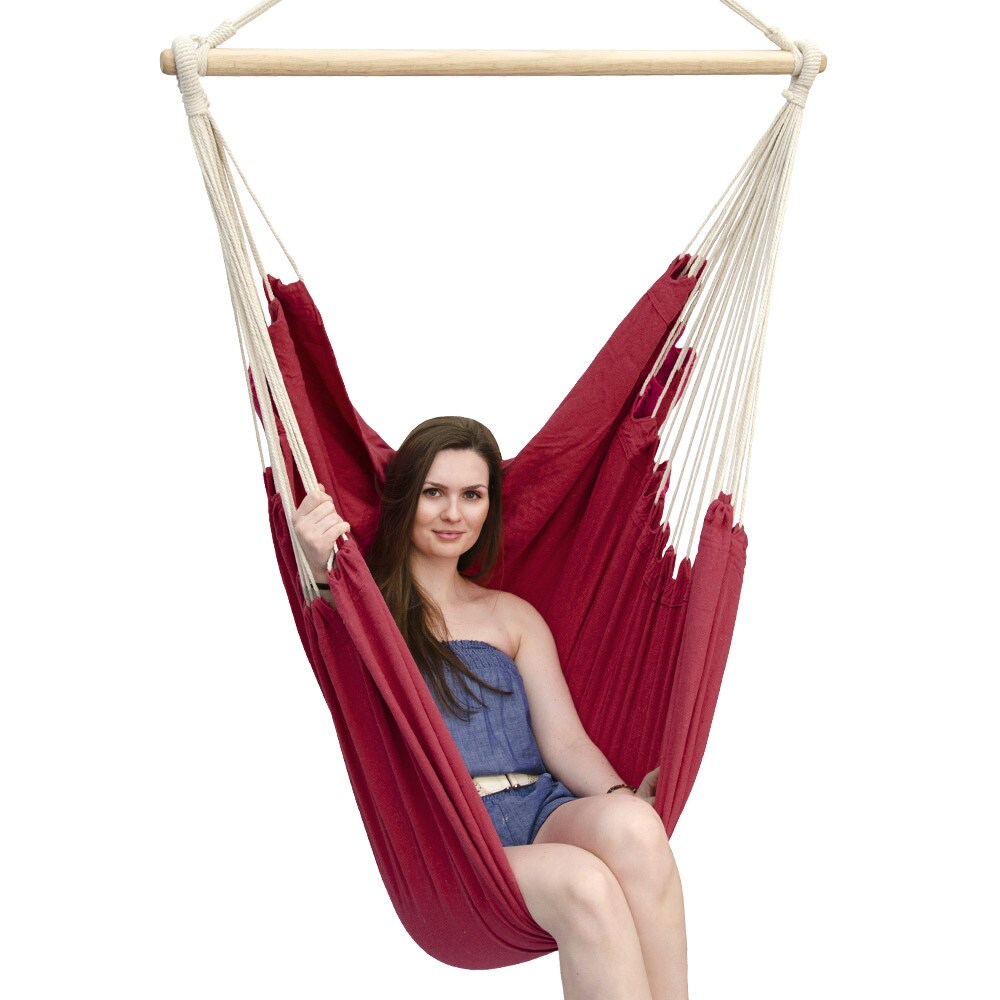 XXL H&auml;ngesessel 185x130cm H&auml;ngestuhl 2 Personen H&auml;ngesitz bis 150kg Baumwolle H&auml;ngematte 360&deg; Swifel 