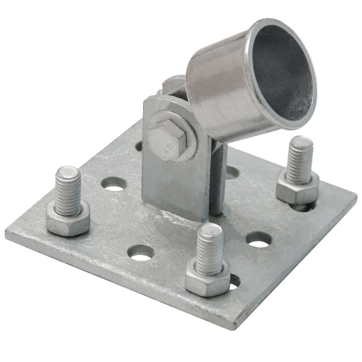 Strebenplatte Aufschraub-Platte Strebenhalter f. Zaunstreben &Oslash;35mm feuerverzinkt 