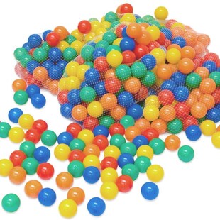 LittleTom 500 bunte Bälle für Bällebad 6cm Babybälle Plastikbälle Baby Spielbälle 