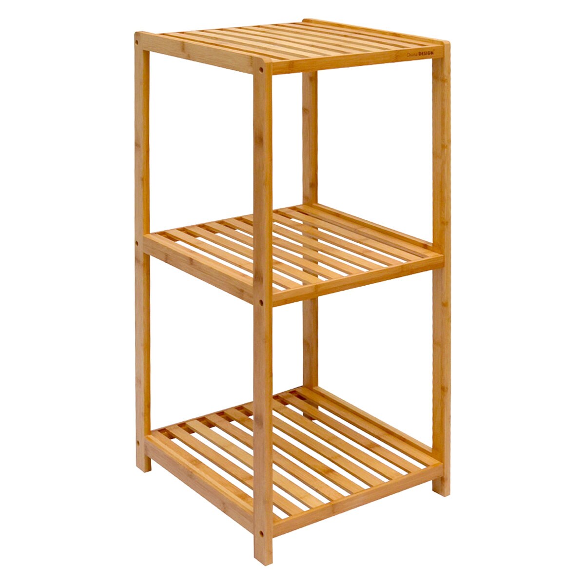 Badregal 83x38x40cm Bambus Holz Regal 3 F&auml;cher Bad Badezimmer Standregal Ablage 