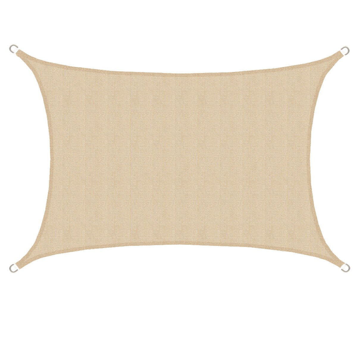 UV Sonnensegel 3x4 HDPE Rechteckig Sonnenschutz Überdachung Garten Balkon Beige