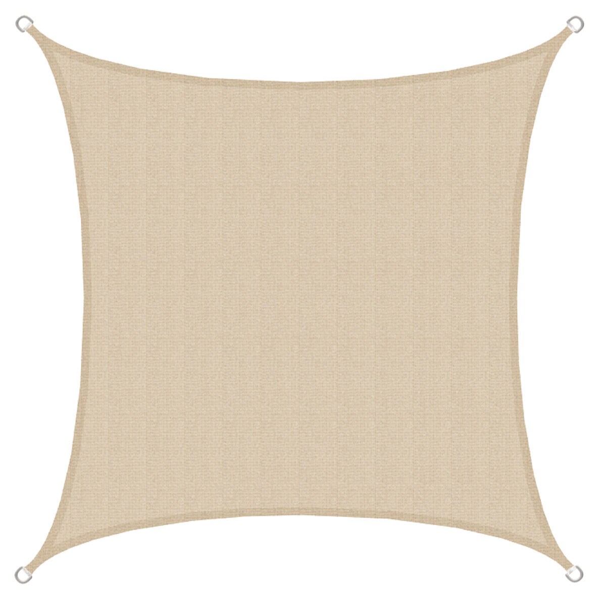 UV Sonnensegel 3x3 m HDPE Quadrat Sonnenschutz Überdachung Garten Balkon Beige