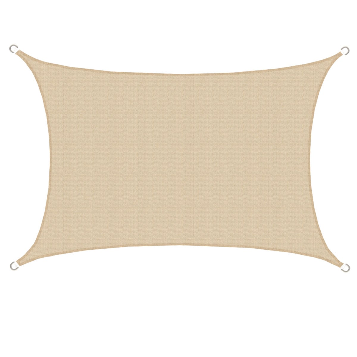 UV Sonnensegel 4x6 HDPE Rechteckig Sonnenschutz &Uuml;berdachung Garten Balkon Beige 