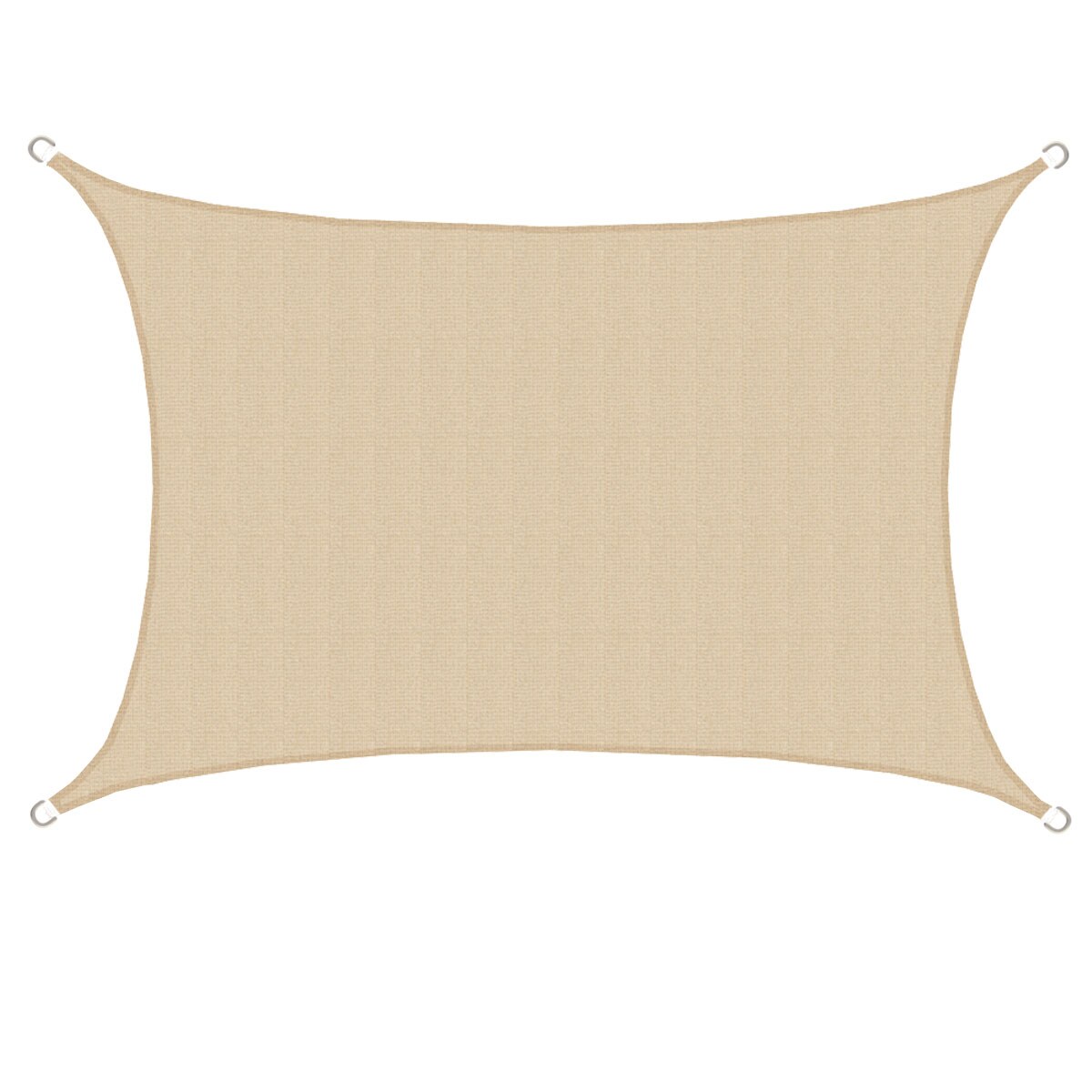 UV Sonnensegel 4x6 HDPE Rechteckig Sonnenschutz Überdachung Garten Balkon Beige
