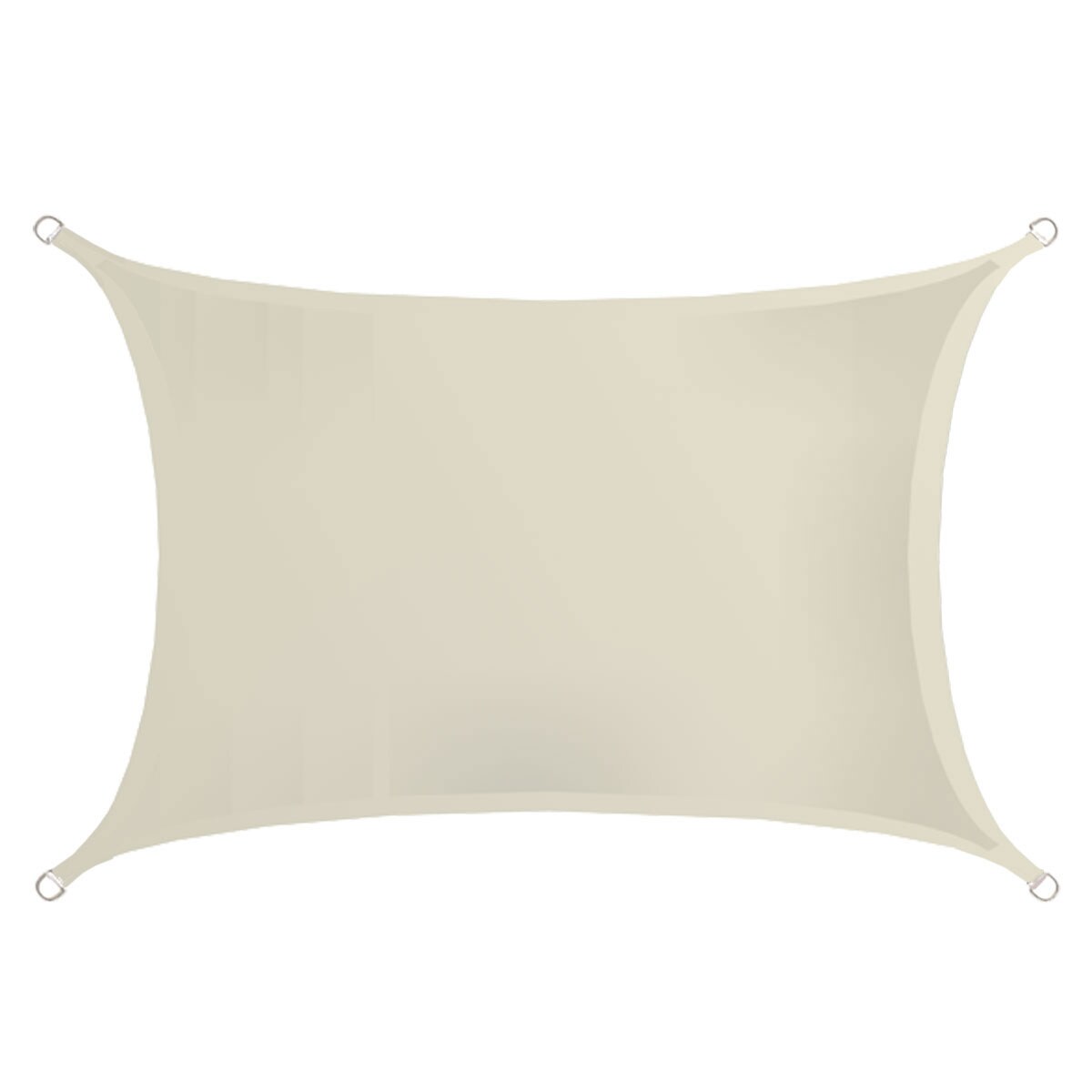 UPF50+ UV Sonnensegel 2x3 Polyester Rechteck Wasserabweisend Garten Balkon Beige