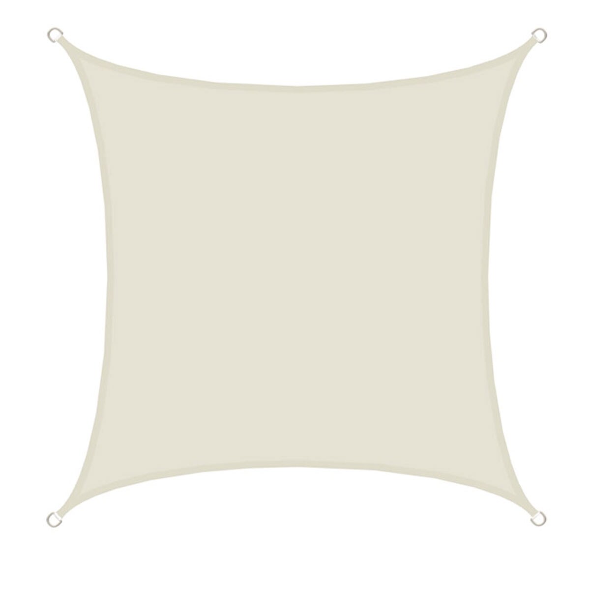 UPF50+ Sonnensegel 3x3 Polyester Quadratisch Wasserabweisend Garten Balkon Beige