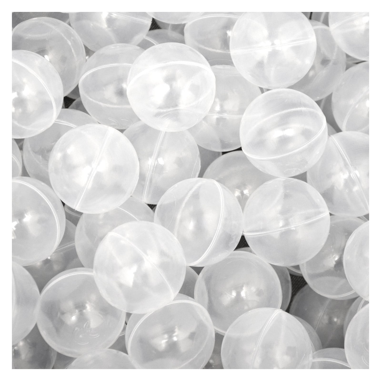 50 B&auml;lle f&uuml;r B&auml;llebad 5,5cm Babyb&auml;lle Plastikb&auml;lle Baby Spielb&auml;lle Transparent 