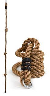 Kinder Kletterseil 195 x 2,5 cm Outdoor Kletter-Tau Knoten-Seil Natur 