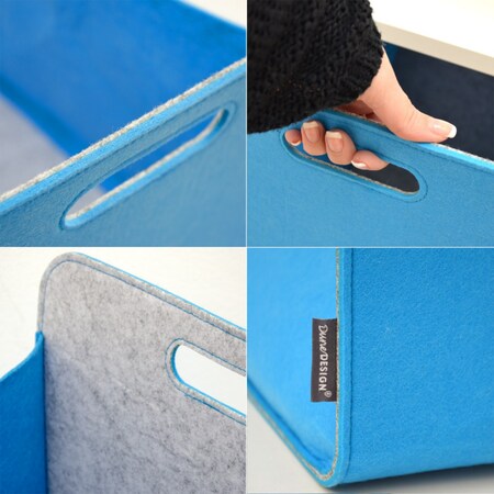 4er Set Filz Aufbewahrungsbox 33x33x38 cm Kallax Filzkorb Regal Einsatz Box  Blau bei Marktkauf online bestellen
