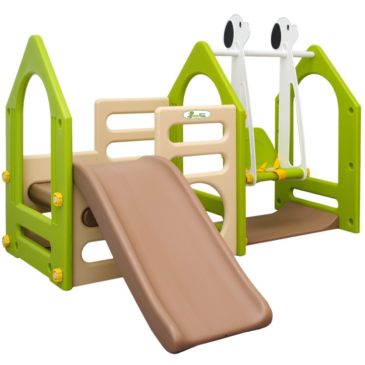 Kinder Spielplatz ab 1 Jahr 155x135 Garten Spielturm - Baby Rutsche mit Schaukel 