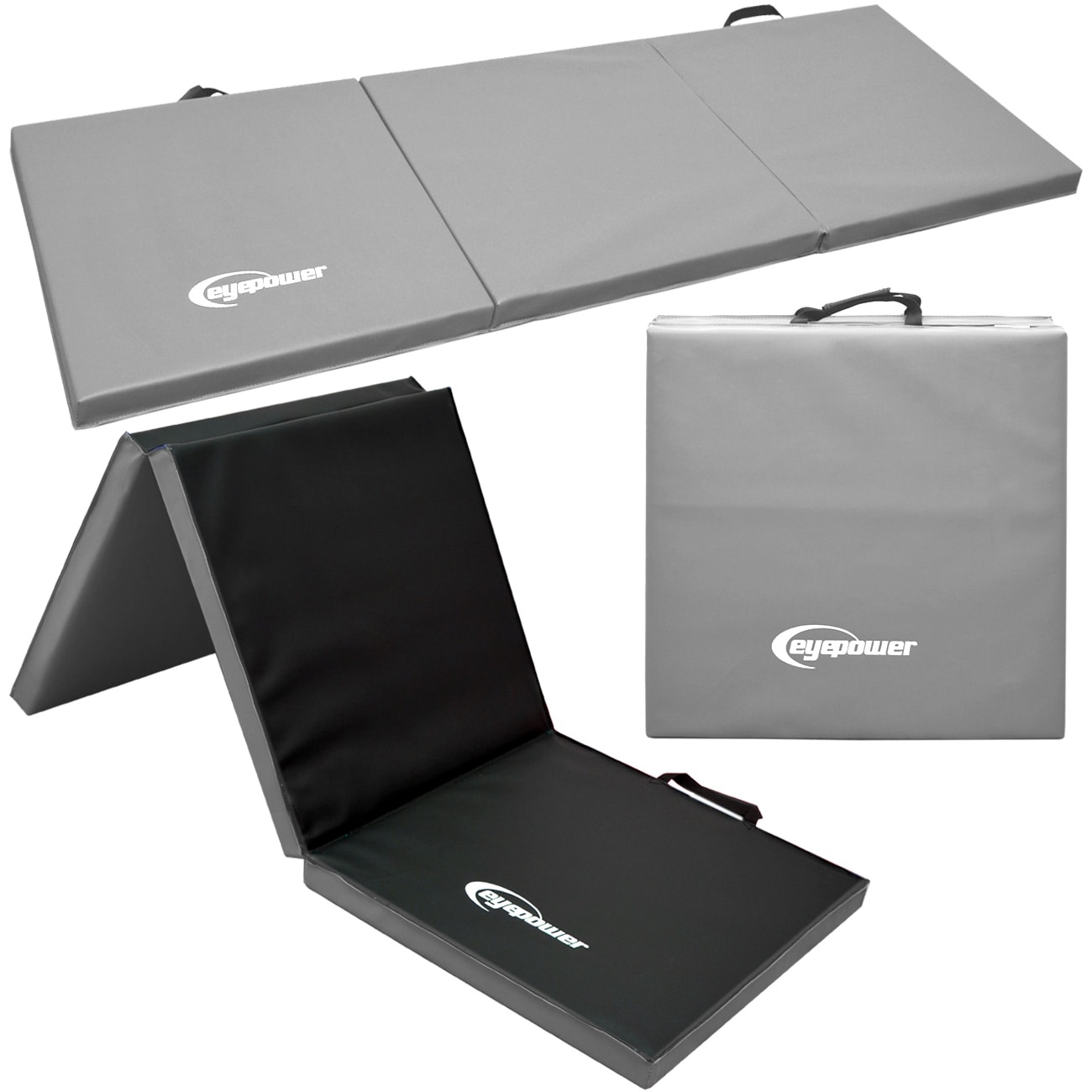 XL Gymnastikmatte 180x60x5cm Turnmatte Sportmatte Fitness Weichbodenmatte Grau 